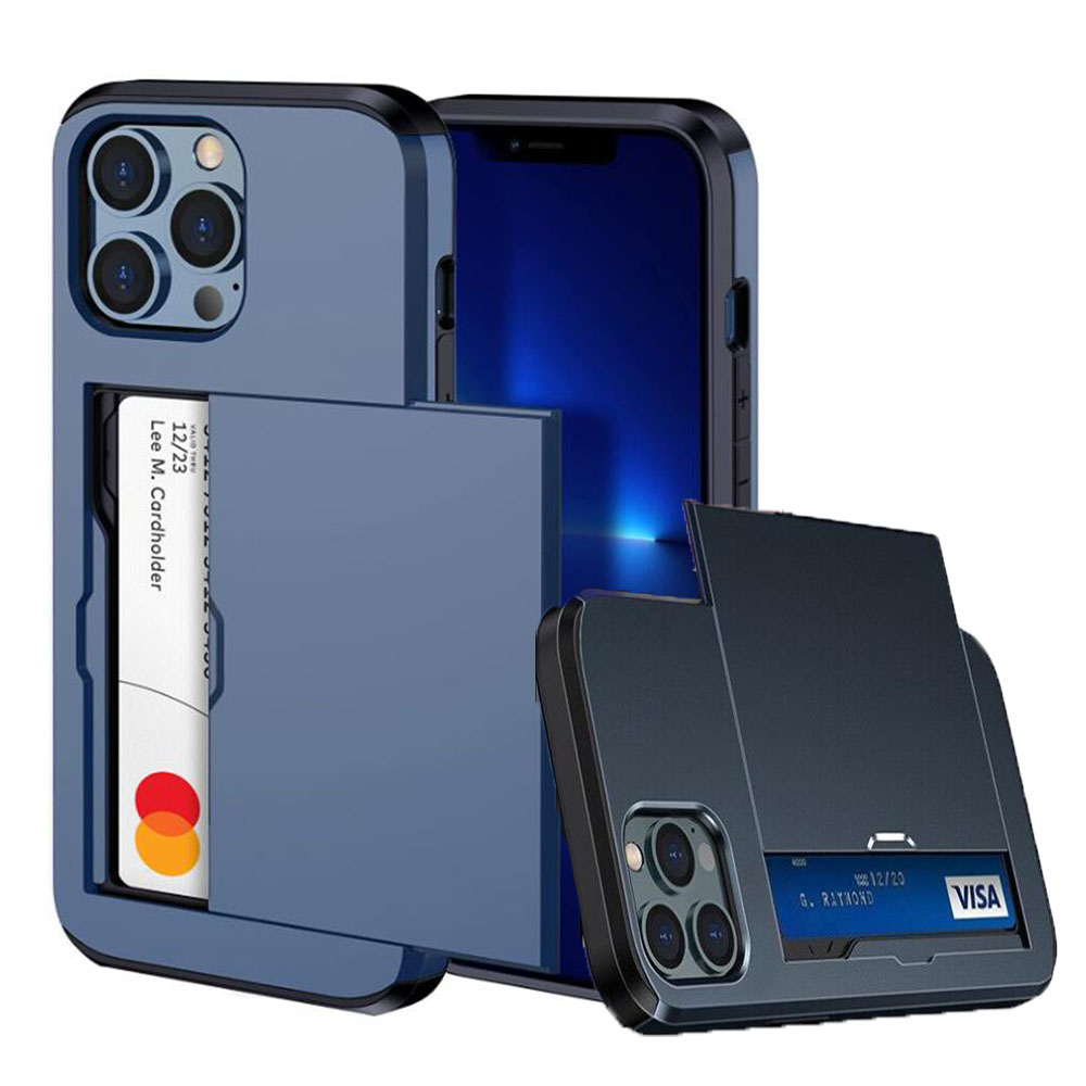 iPhone Case With Card Holder Card Case Credit Card ID Slot Slide Wallet  Cardholder Case Pocket Shockproof Rugged Case Cover Cover 15 Pro Max 14 13  12 11 XS X 8 Plus 7 6S